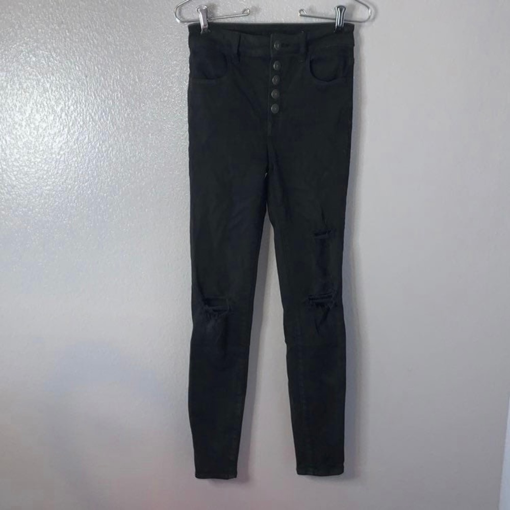 American Eagle black Next Level Stretch super high rise Jegging jeans
